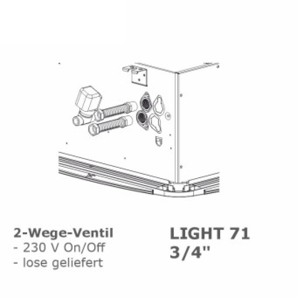 2 Wege Ventilbaugruppe 3/4", LIGHT 71, extern, lose